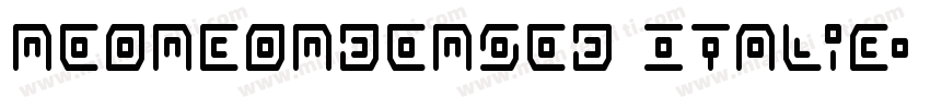 NeonCondensed Italic字体转换